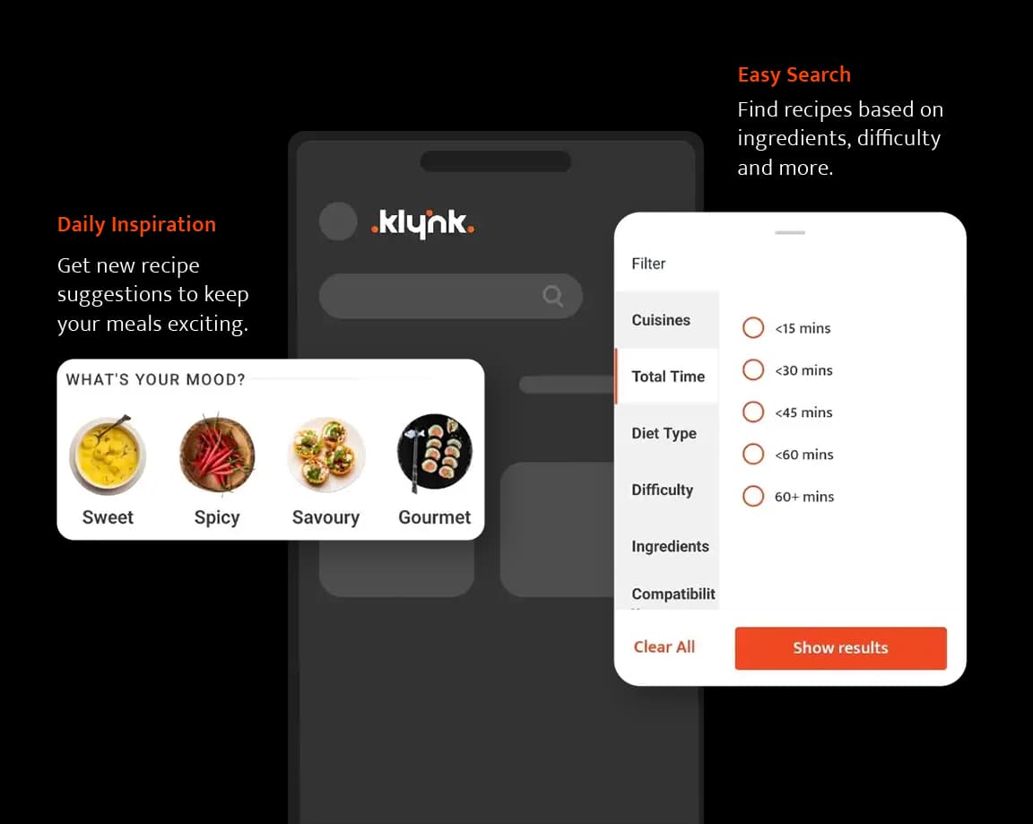 Smart recipe filters for dietary preferences and cooking time